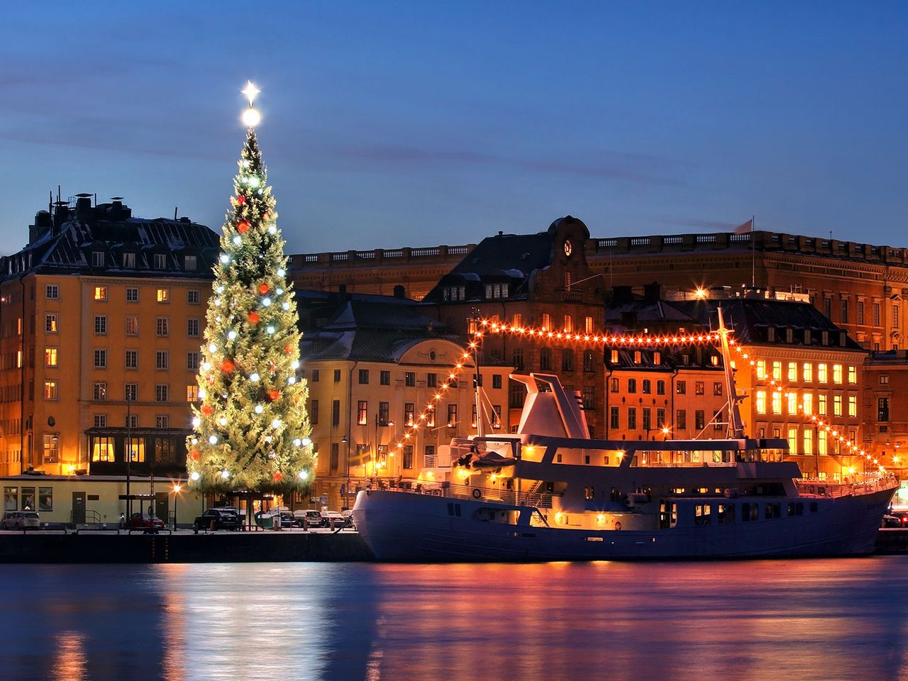 Stockholmer Altstadt mit Weihnachtsmarkt