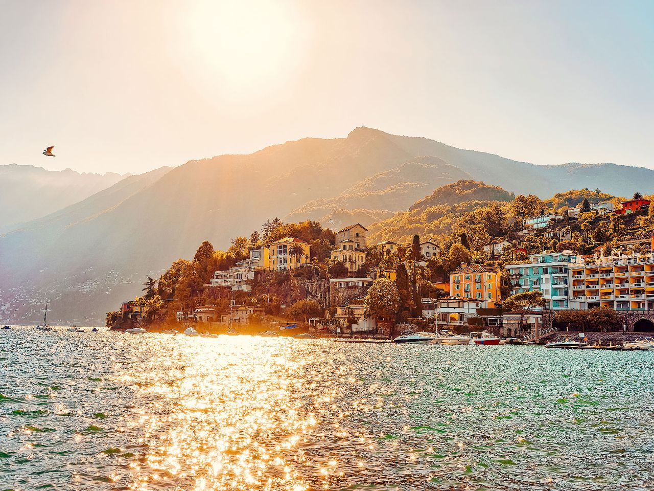 Ascona am Ufer des Lago Maggiore, Schweiz