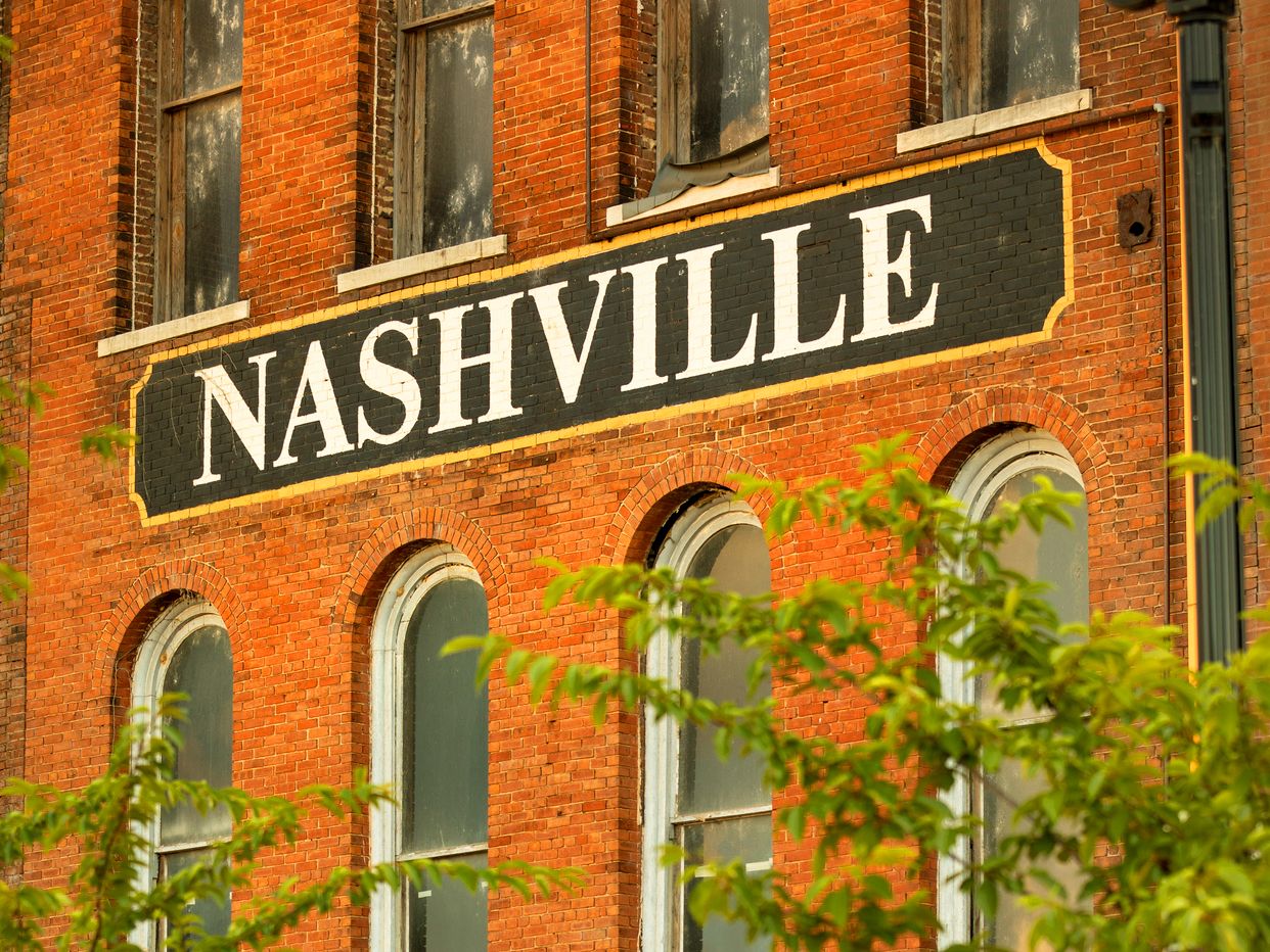 Nashville Schriftzug an einem Gebäude