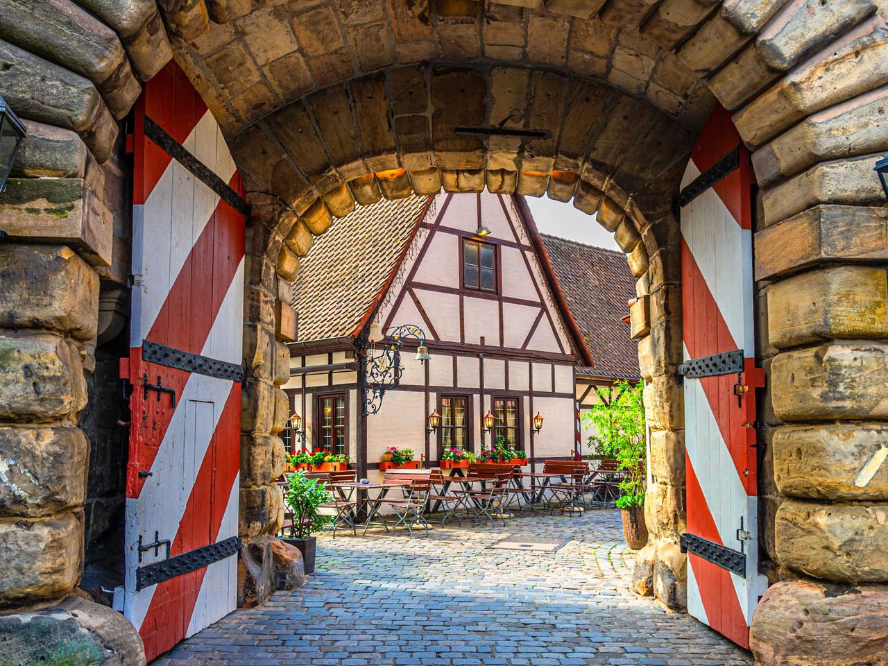 Eingan zum Handwerkerhof Nürnberg