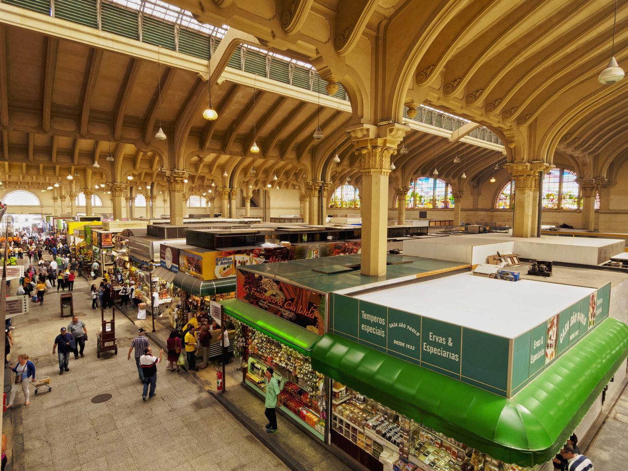 Verkaufsstände im Mercado Municipal de São Paulo