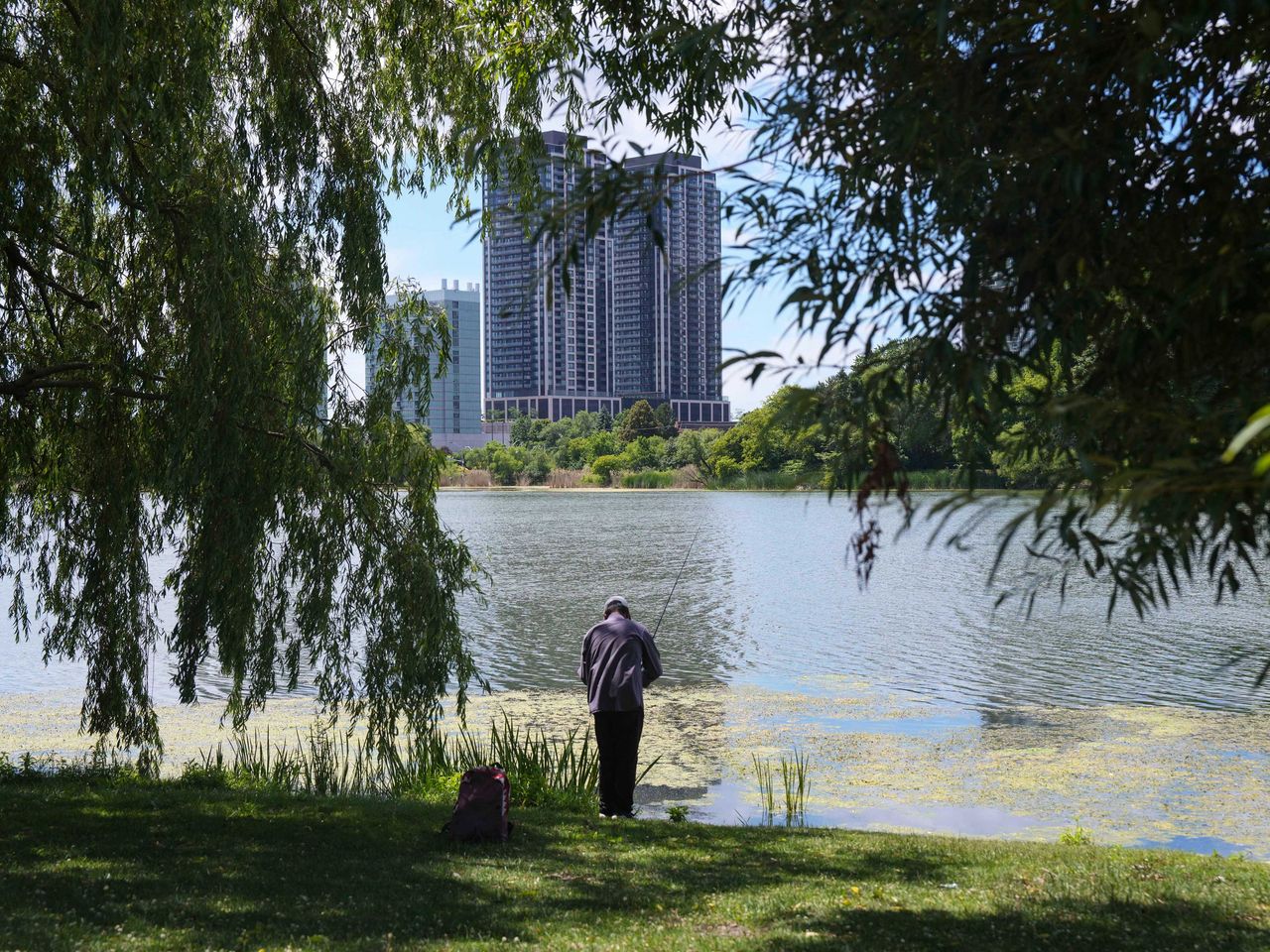 Angler im High Park in Toronto