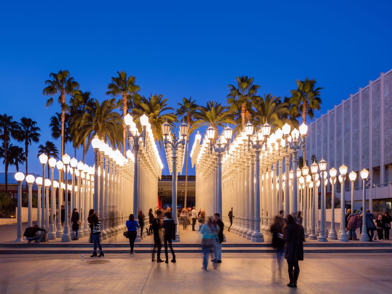 Kunstwerk „Urban Light“ von Chris Burden, Los Angeles