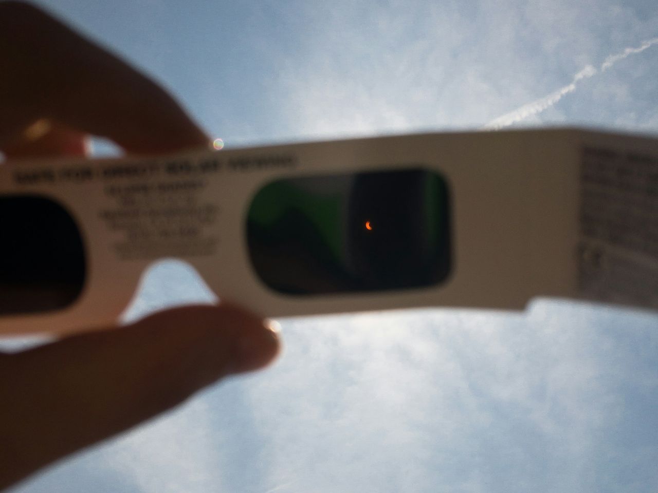 Brille zum Schutz vor Sonnenfinsternis