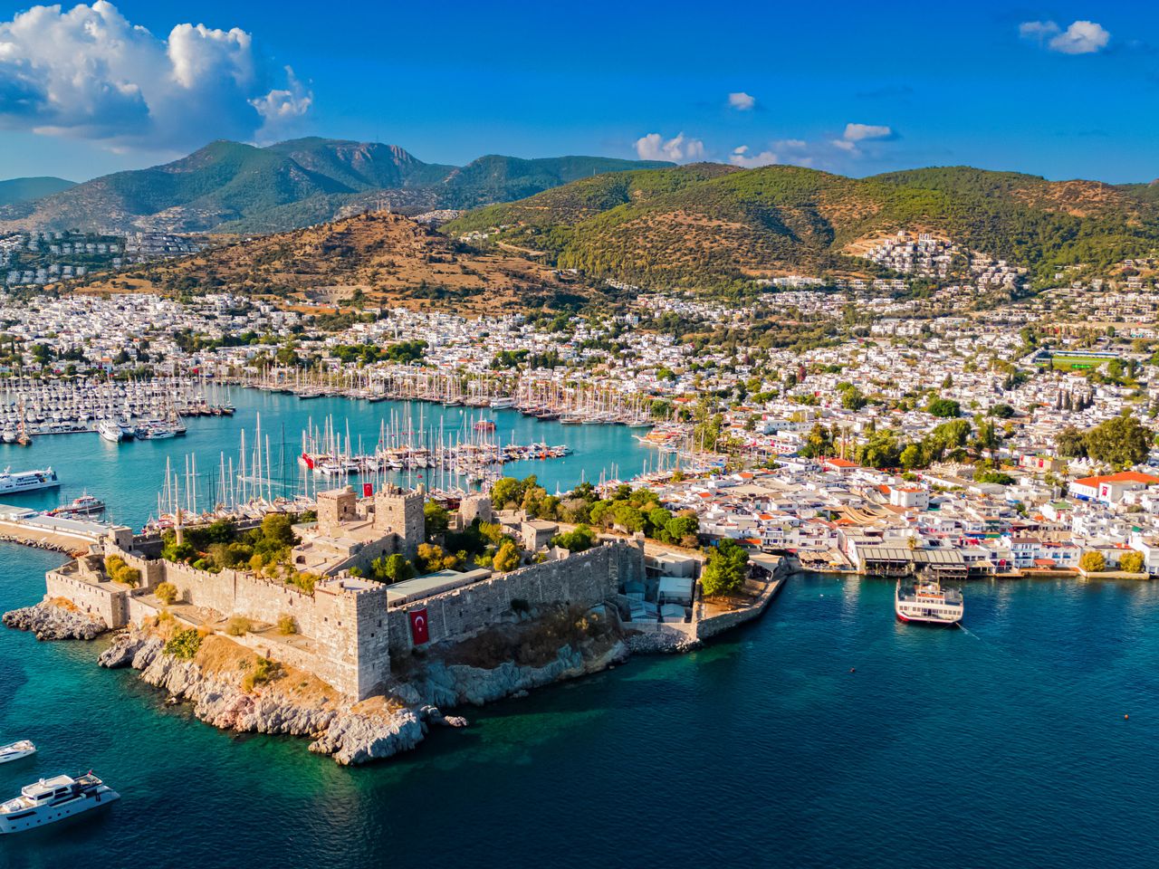 Blick auf Bodrum, Türkei