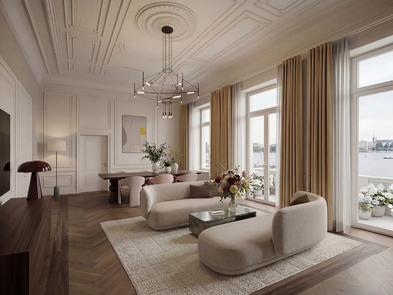 Visualisierung The Jefferson Hotel Altbau Suite, Hamburg