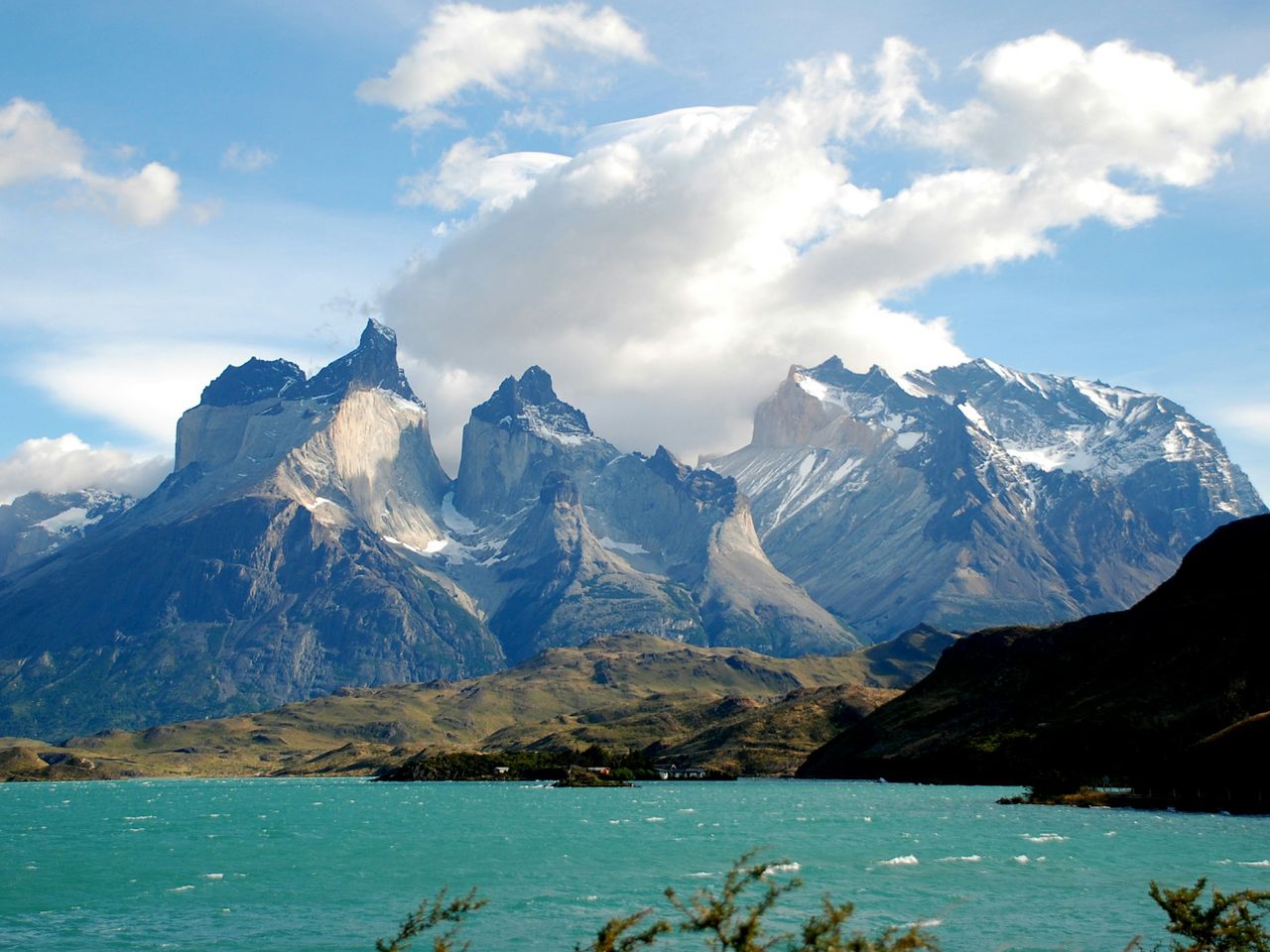 Blick auf die Torres del Paine in Patagonien, Chile