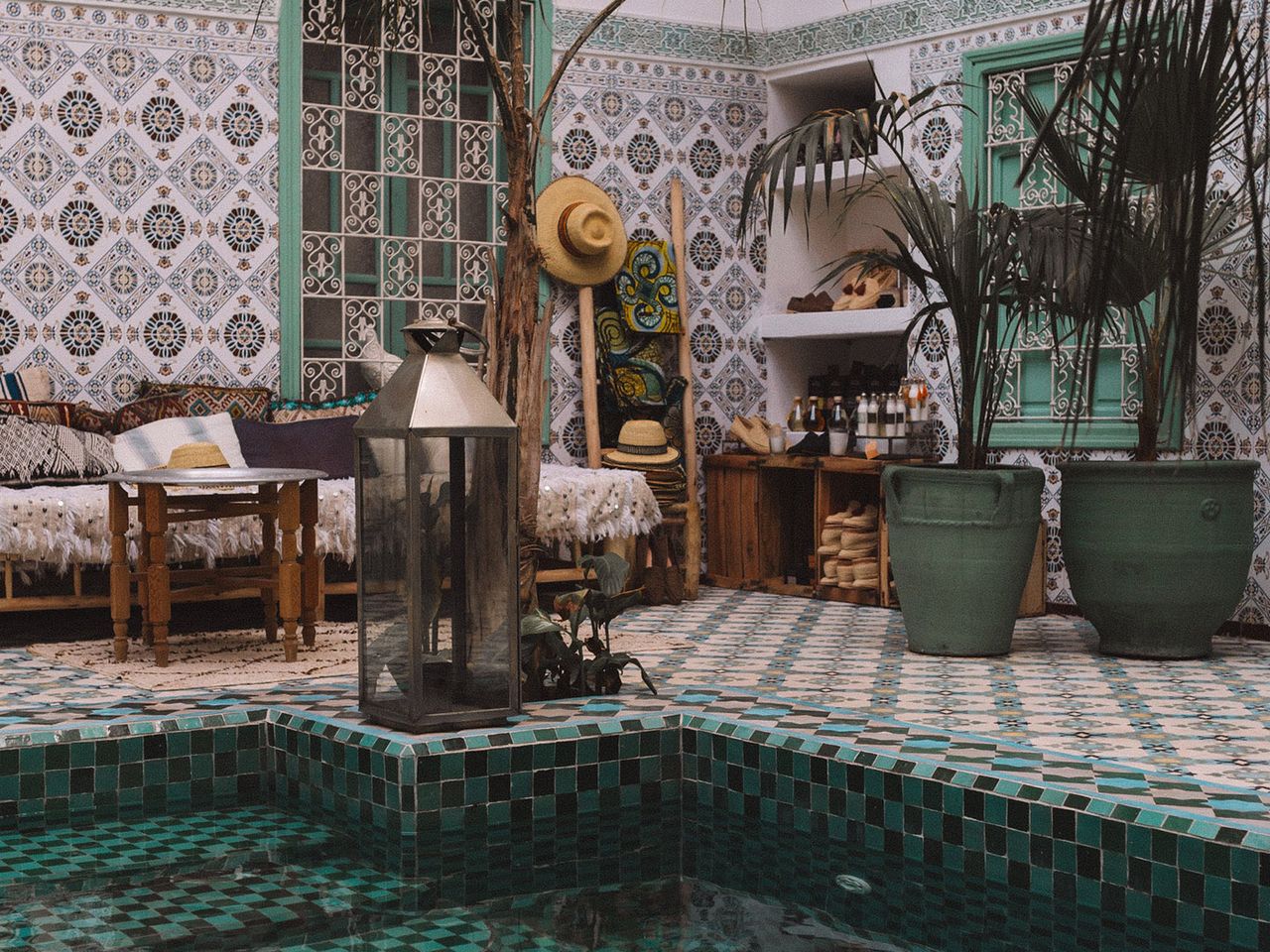 Mosaike in einem Riad von Marrakesch