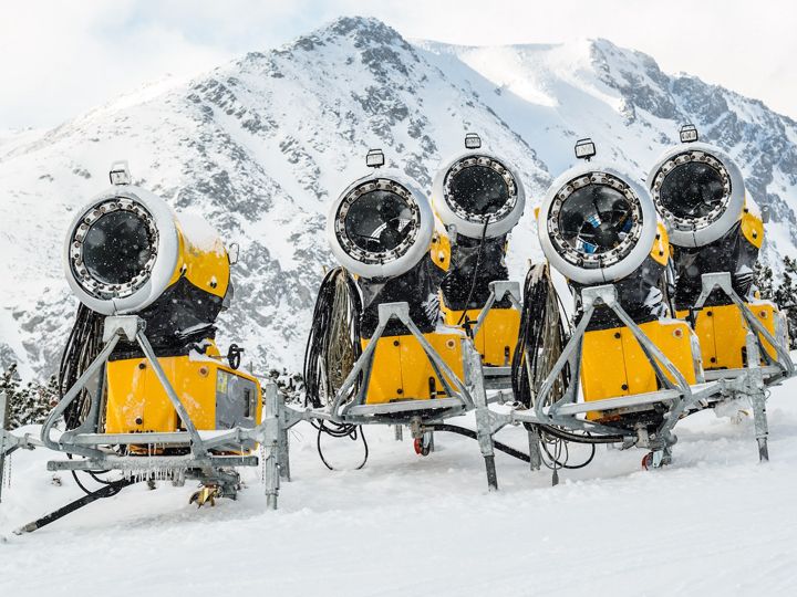 Skiurlaub Schneekanone