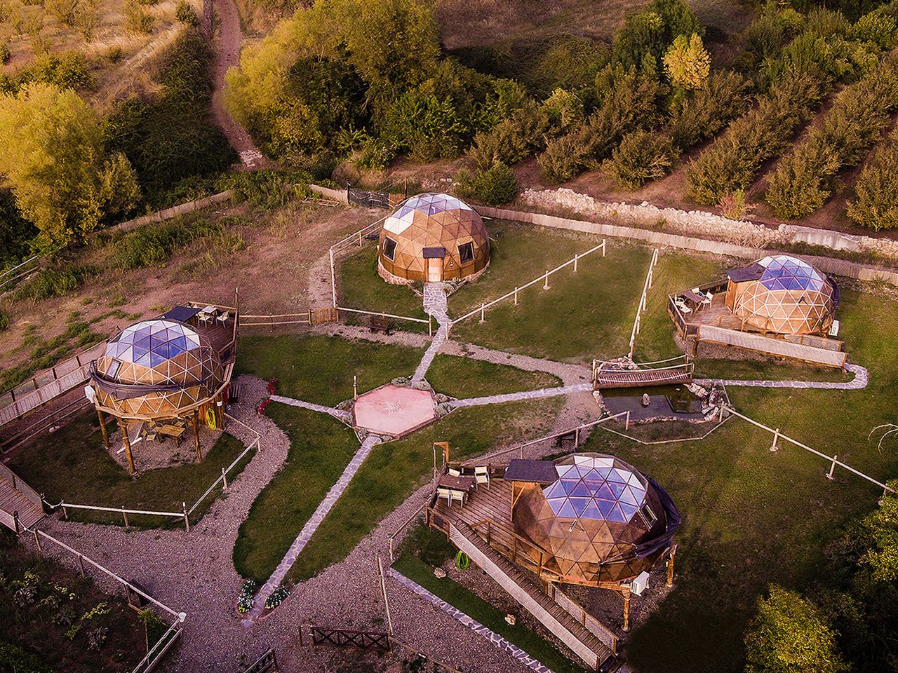 Blick auf die Sternen-Iglus