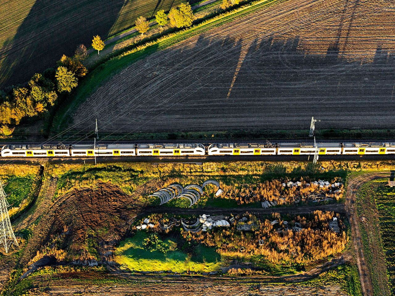 Mittelrheinbahn von oben Bornheim