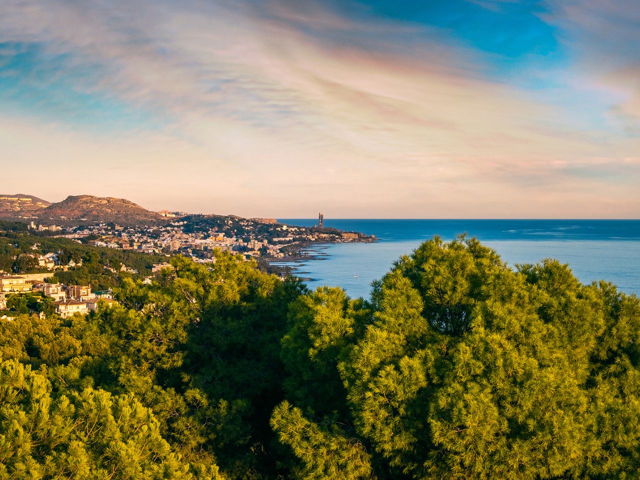 Blick auf die Küste vor Málaga