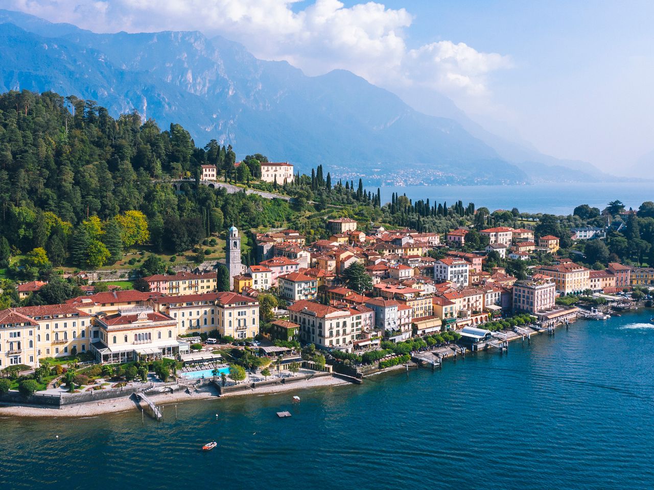 Blick auf Bellagio am Comer See