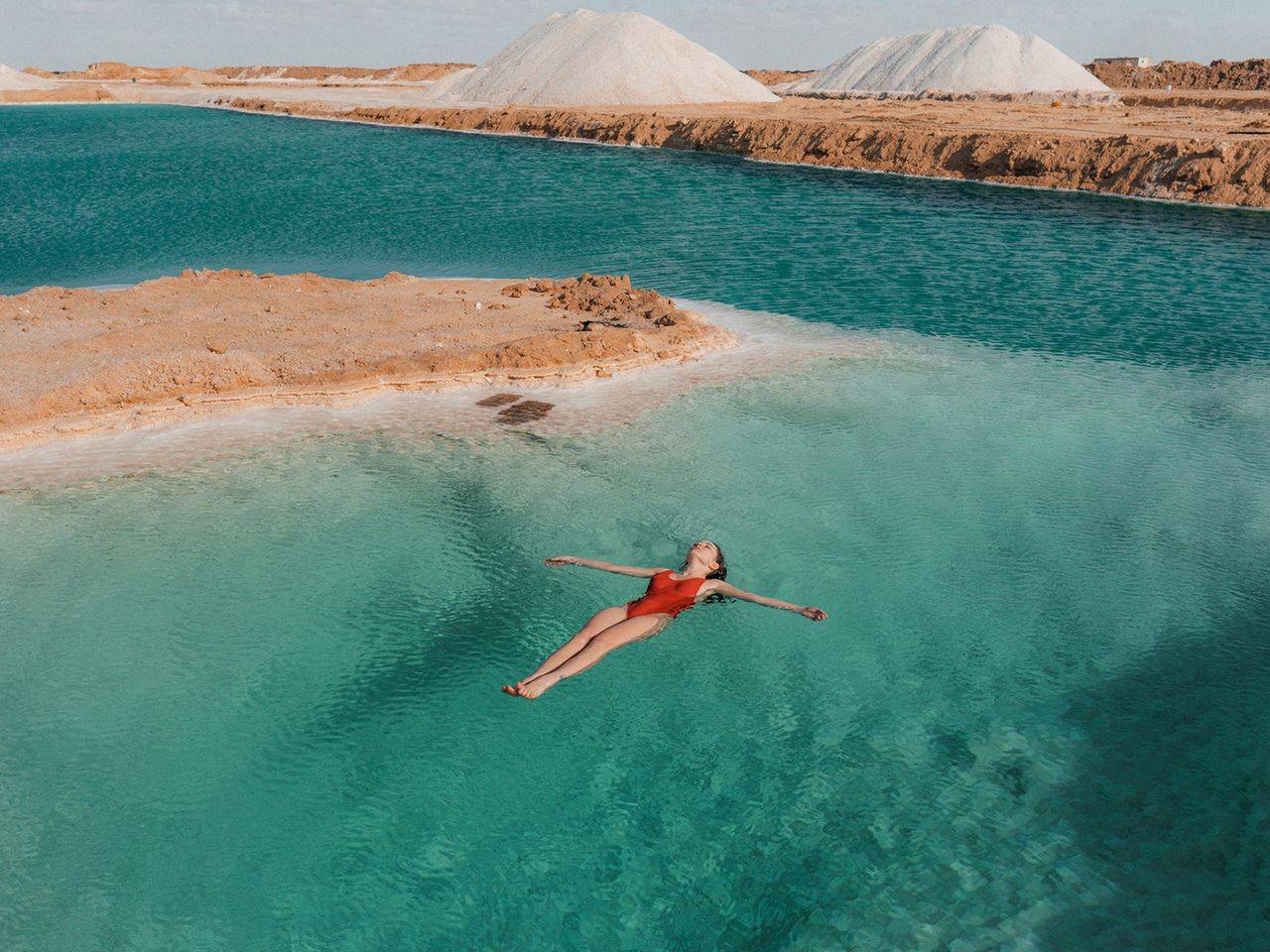 Salzsee Siwa Oase in Ägypten