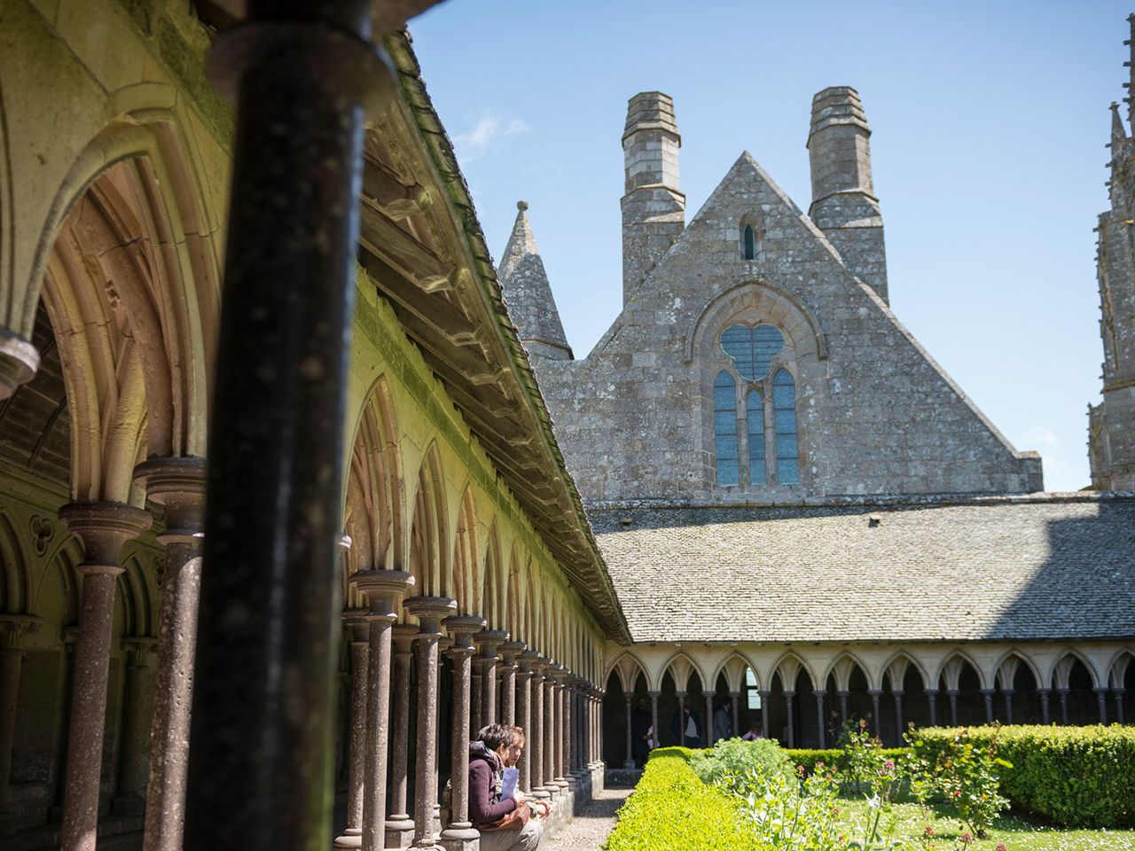 Der Kreuzgang der Abtei Mont-Saint-Michel