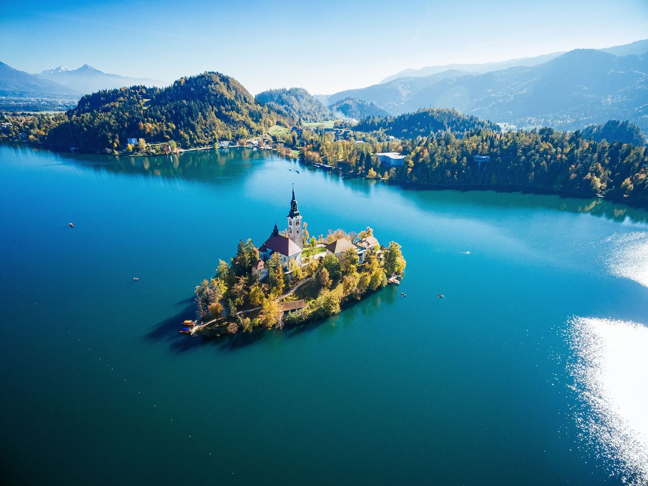 Lake Bled mit der Insel Blejski Otok