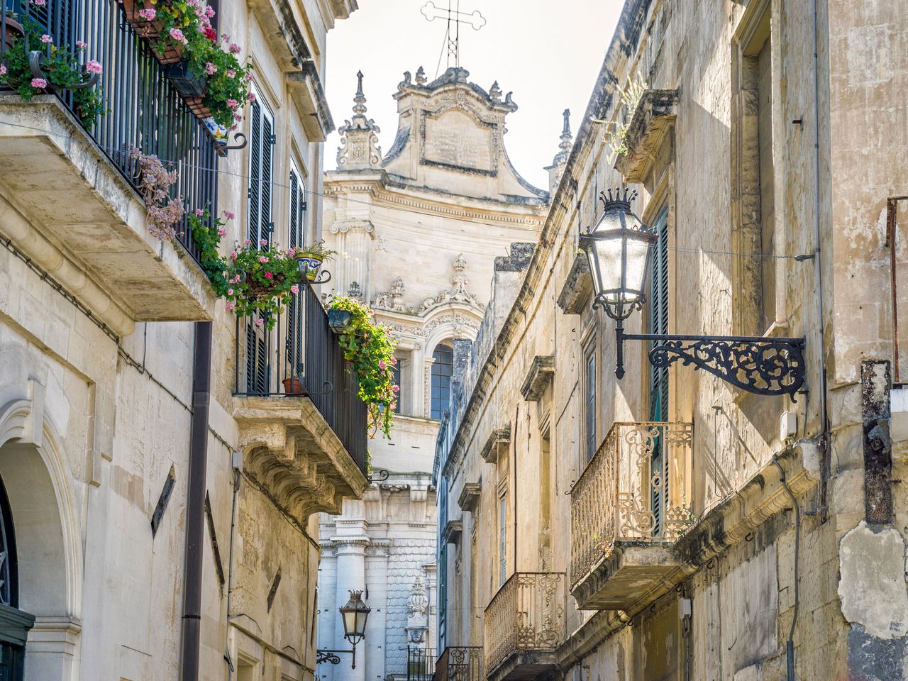 Häuserreihen in Lecce, Apulien