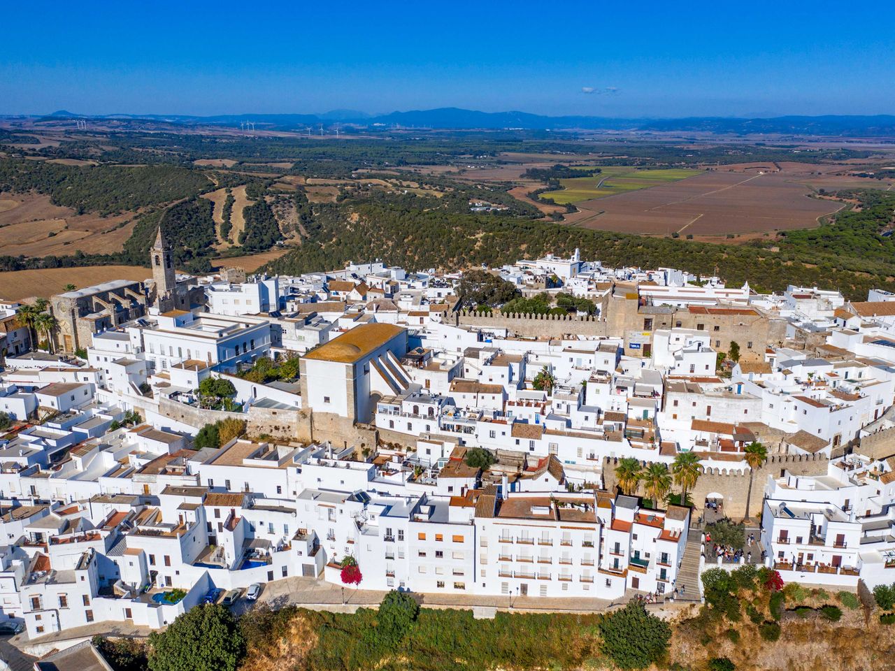 Luftaufnahme von Vejer de la Frontera, Andalusien