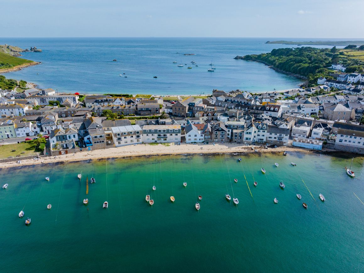 Hafen von St. Mary's, Scilly Islands vor Cornwall
