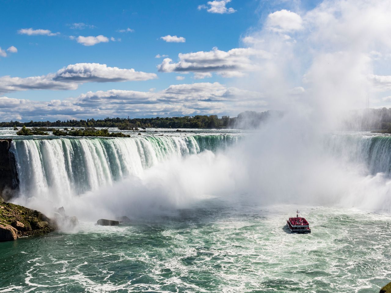 Horseshoe Falls auf der kanadischen Seite der Niagara-Fälle