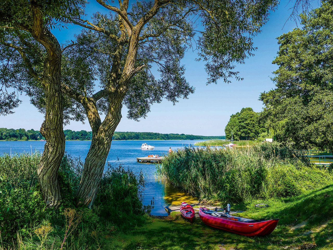 Kajak am Großen Priepertsee in Mecklenburg-Vorpommern