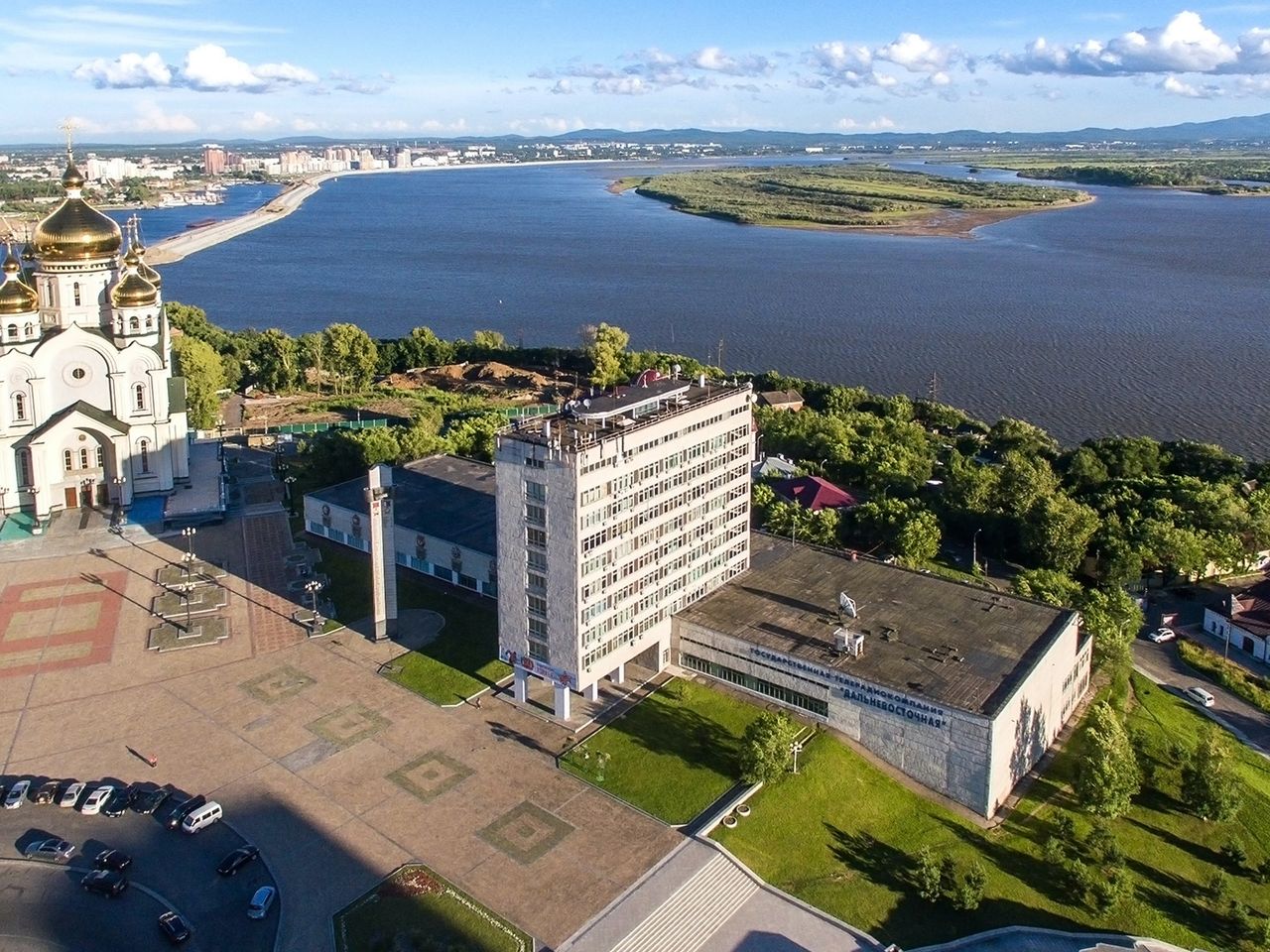 Verklärungskirche in Chabarowsk am mächtigen-Amur