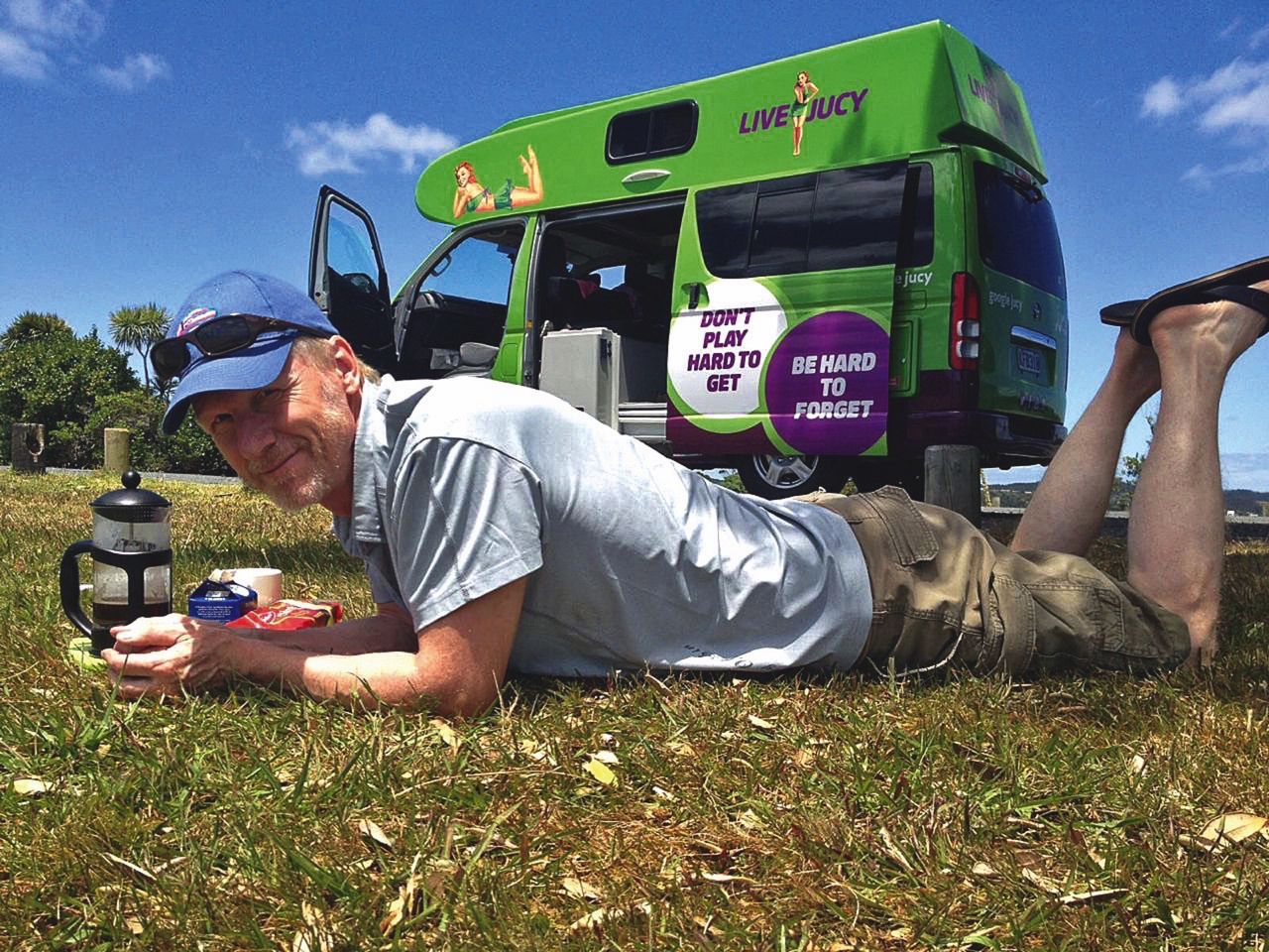Andreas Leicht mit Jucy Camper, Neuseeland