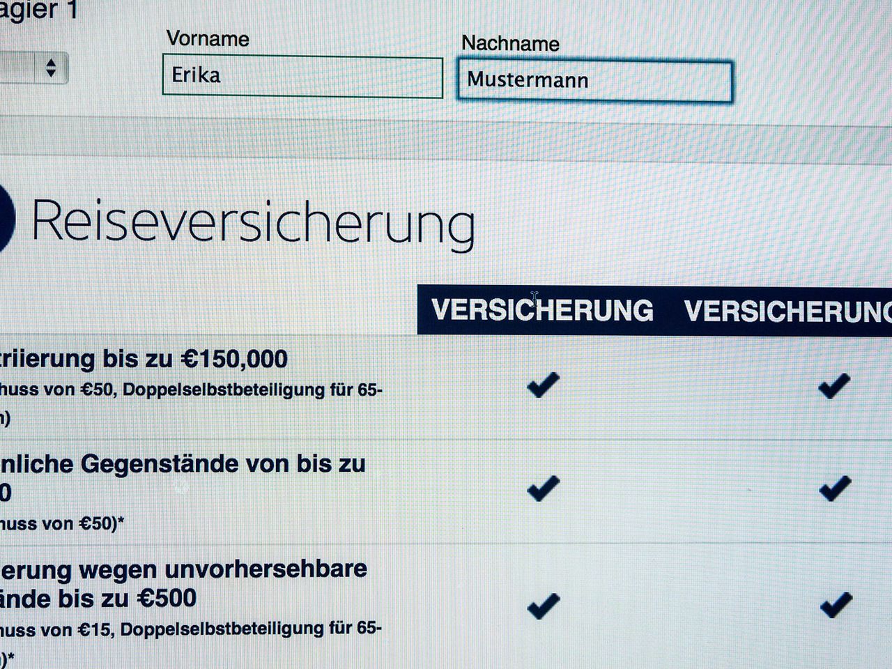Vergleich Reiseversicherungen