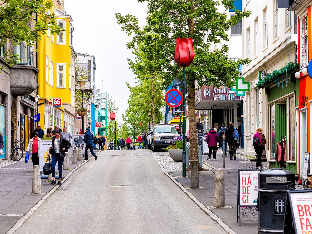 Einkaufsstraße Laugavegur in Reykjavik