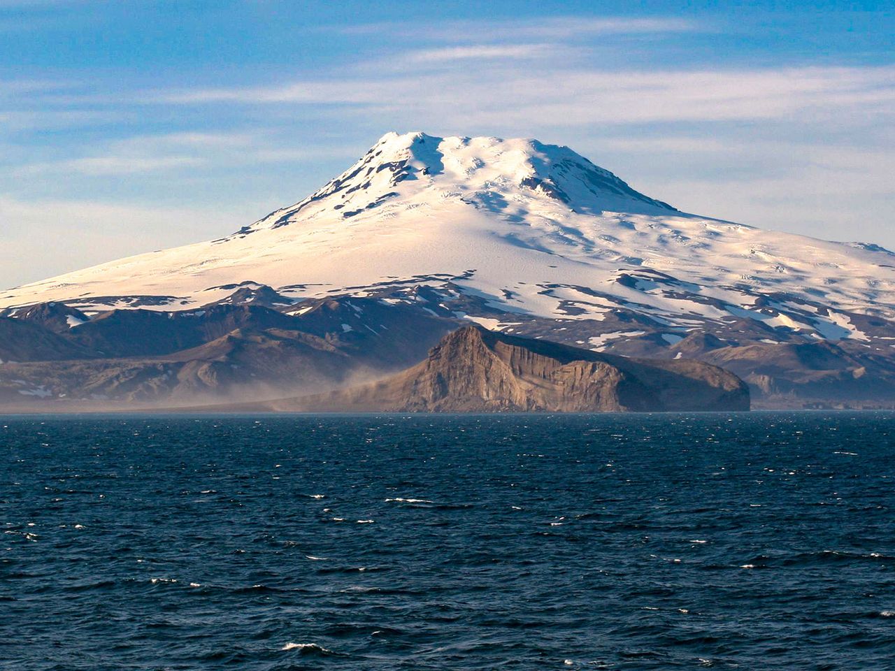 Anblick des Beerenberg auf der Insel Jan Mayen