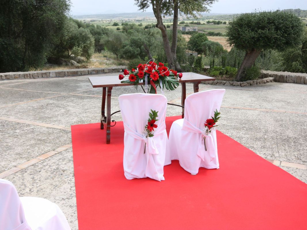 Hochzeits-Arrangement, Finca Son Capellet bei Petra, Mallorca