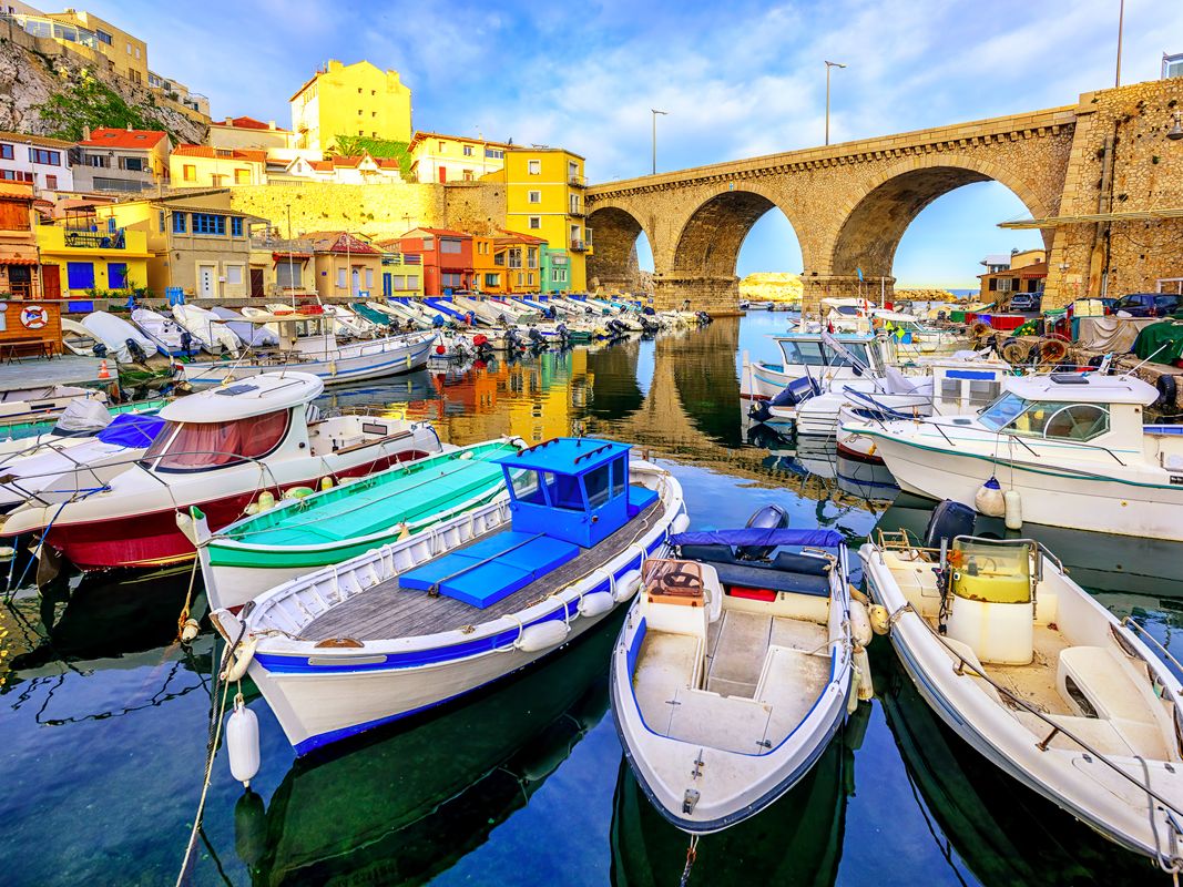 Fischerboote, Vallon des Auffes