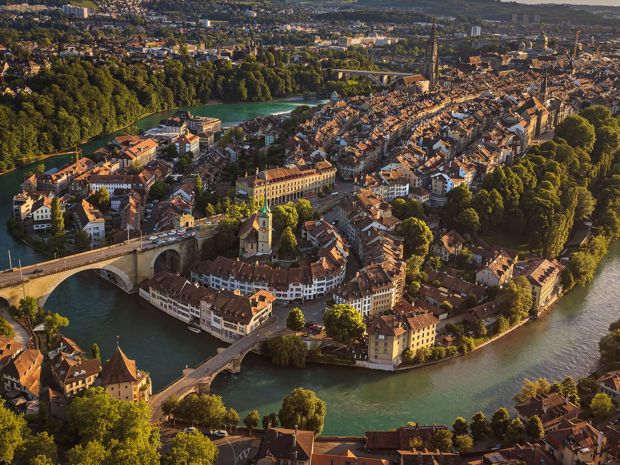 Luftaufnahme der Berner Altstadt