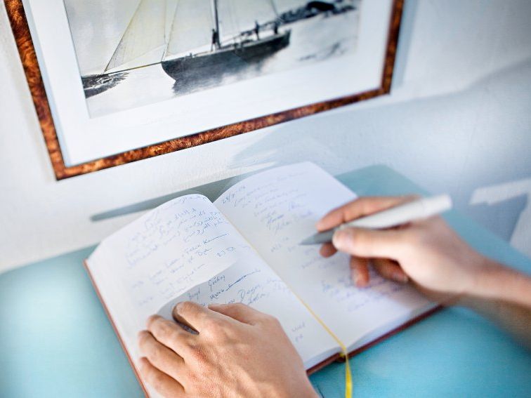 Das Gästebuch der Kirche in Landsort