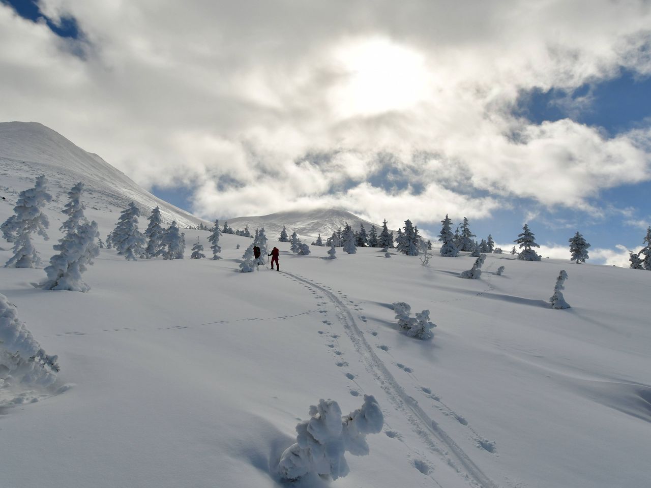 Skipiste in Hokkaido, Japan