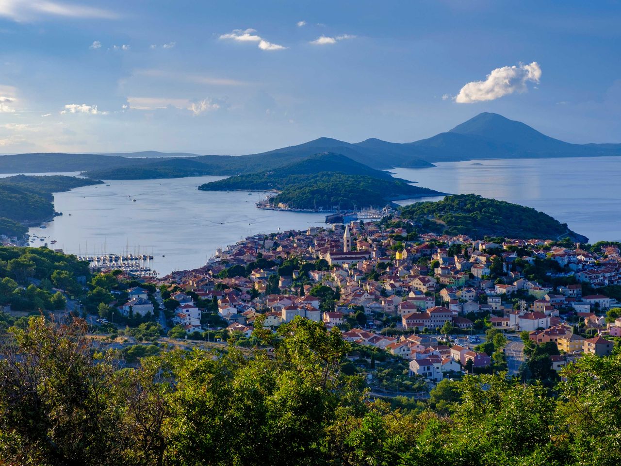 Blick über Mali Lošinj, Kvarner Bucht