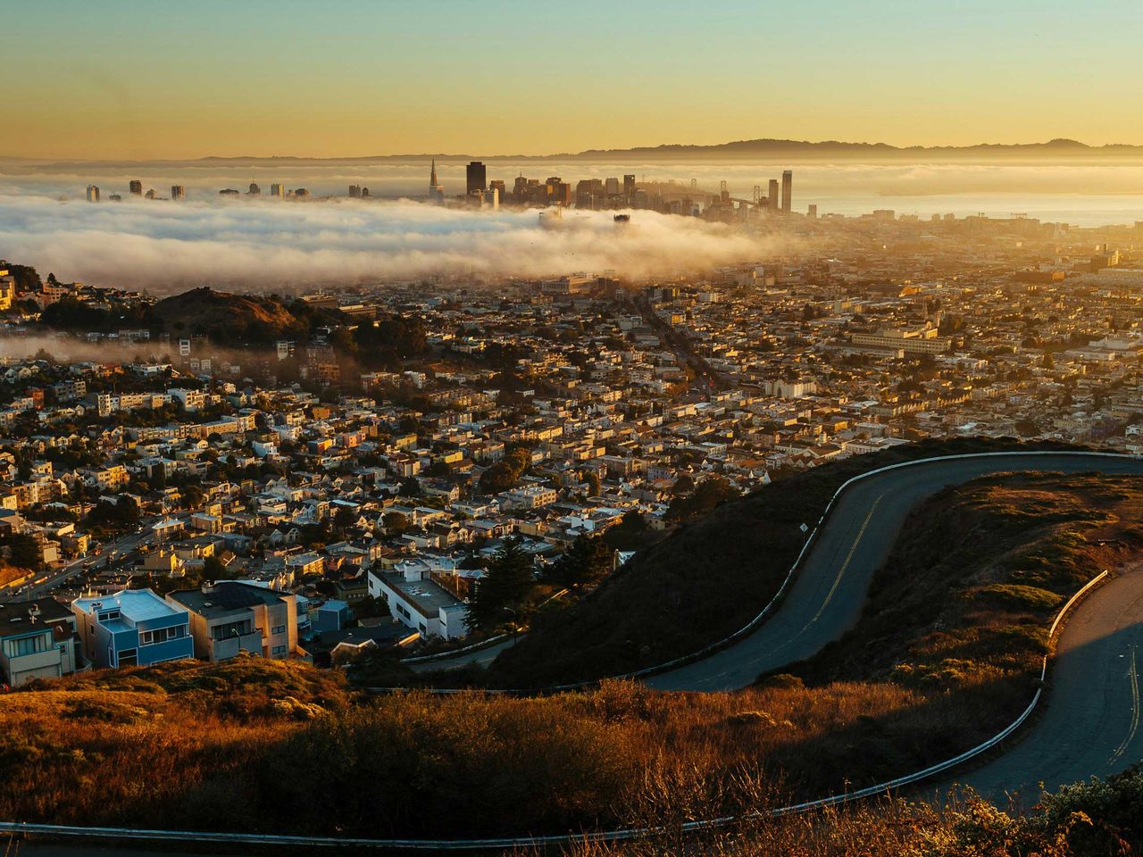 Ausblick von den Twin Peaks in San Francisco