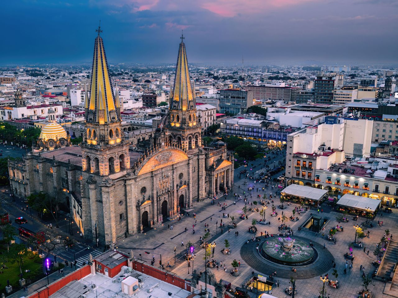 Kathedrale an der Plaza de Armas, Guadalajara Jalisco