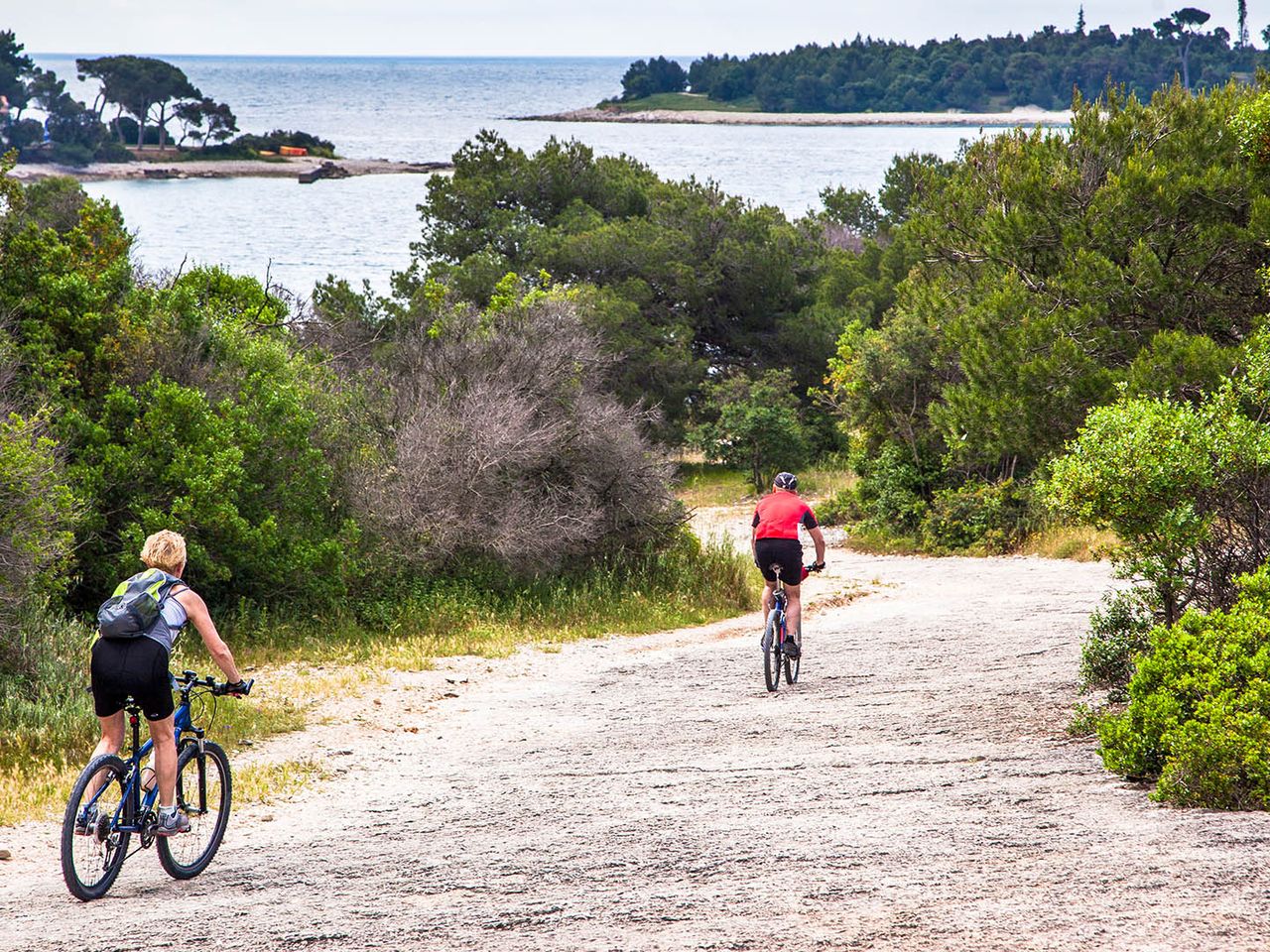 Fahrradfahrer:innen im Naturschutzgebiet Zlatnirt