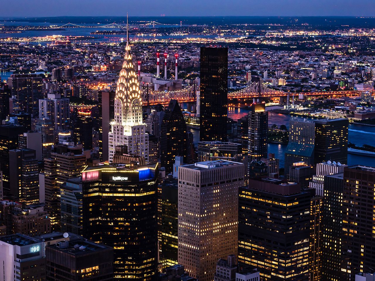 Skyline von New York: Empire State Building, Hudson River, Manhattan