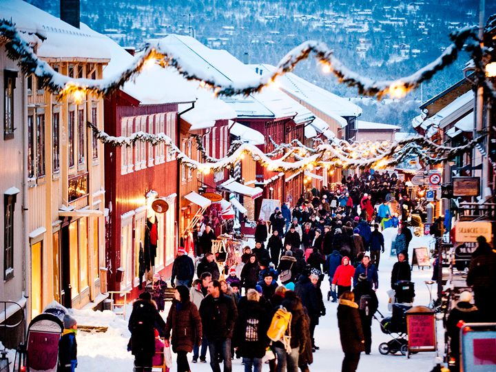 Weihnachten in Røros, Norwegen