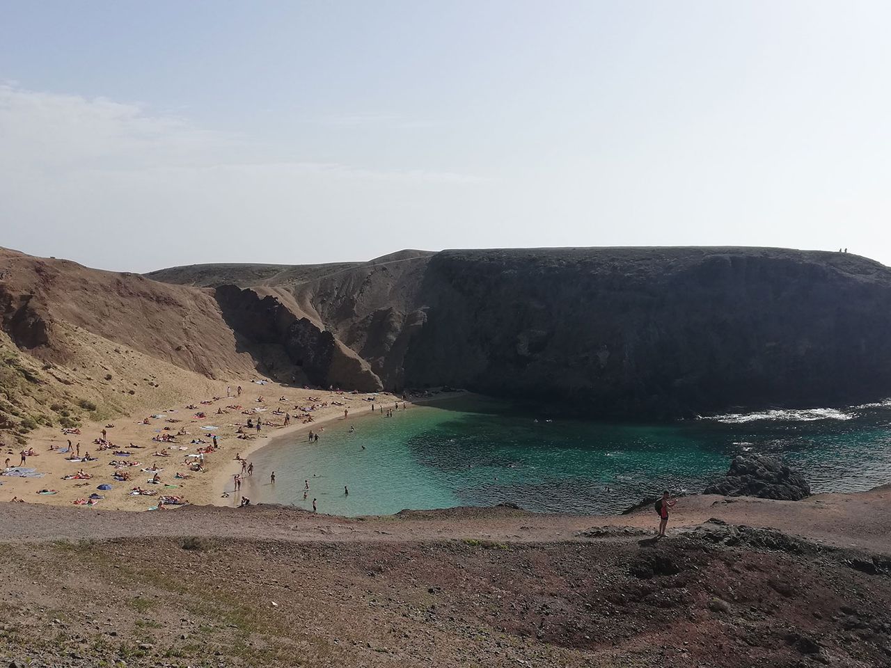 Papagayo-Strände auf Lanzarote von oben