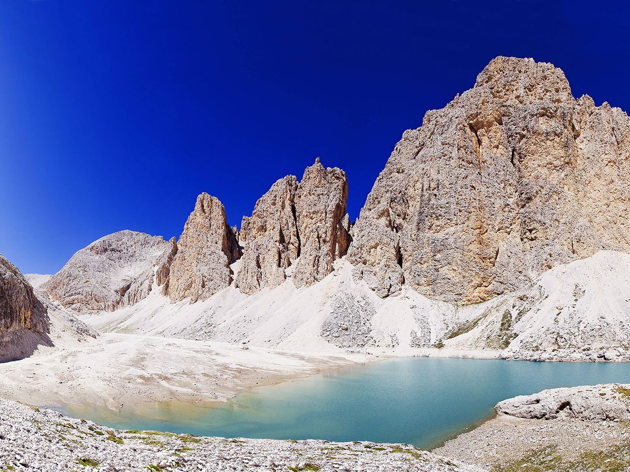 Antermoiasee, Rosengarten, Dolomiten 