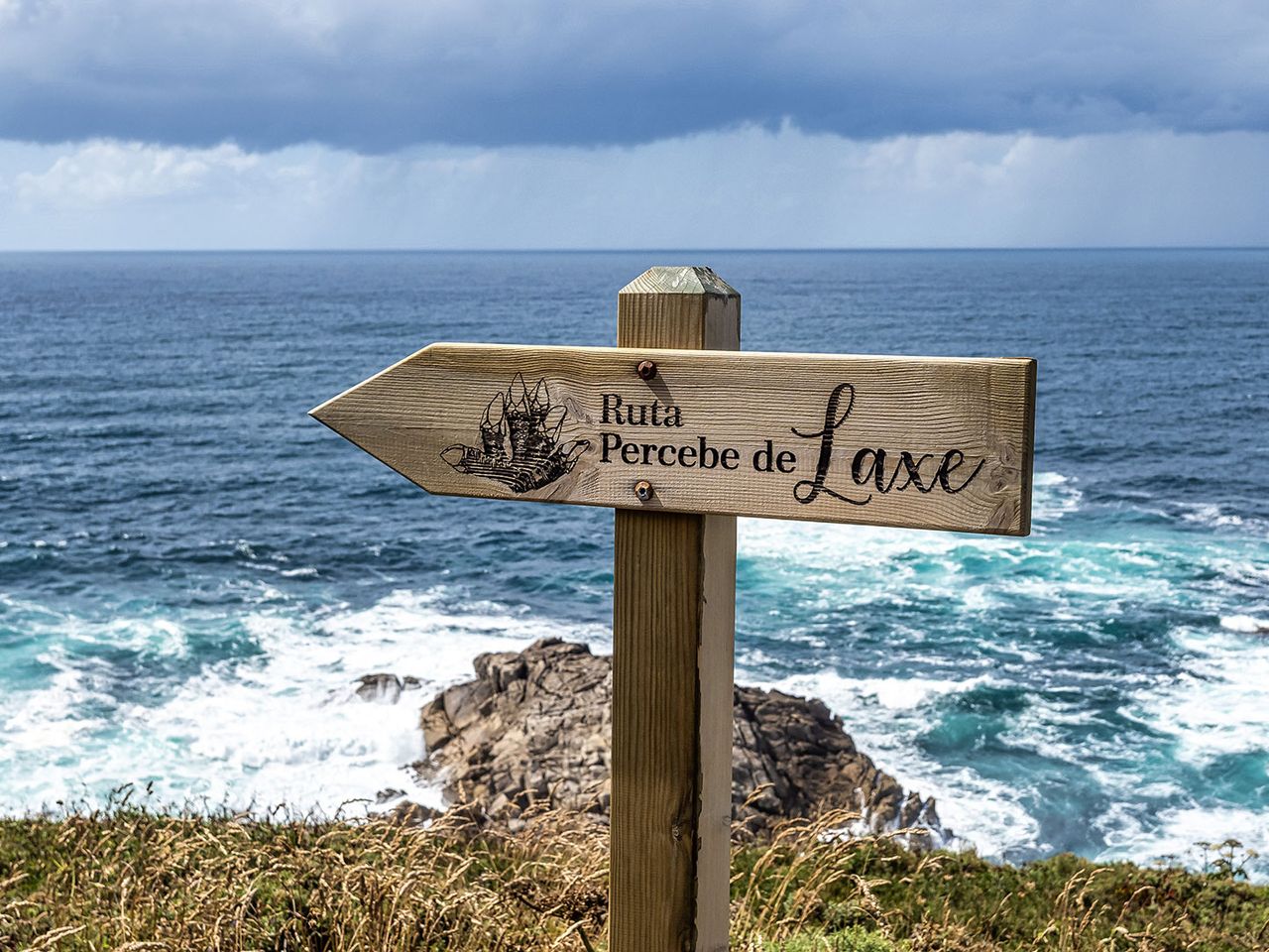 Laxe an der Costa da Morte, Galizien, Wegweiser