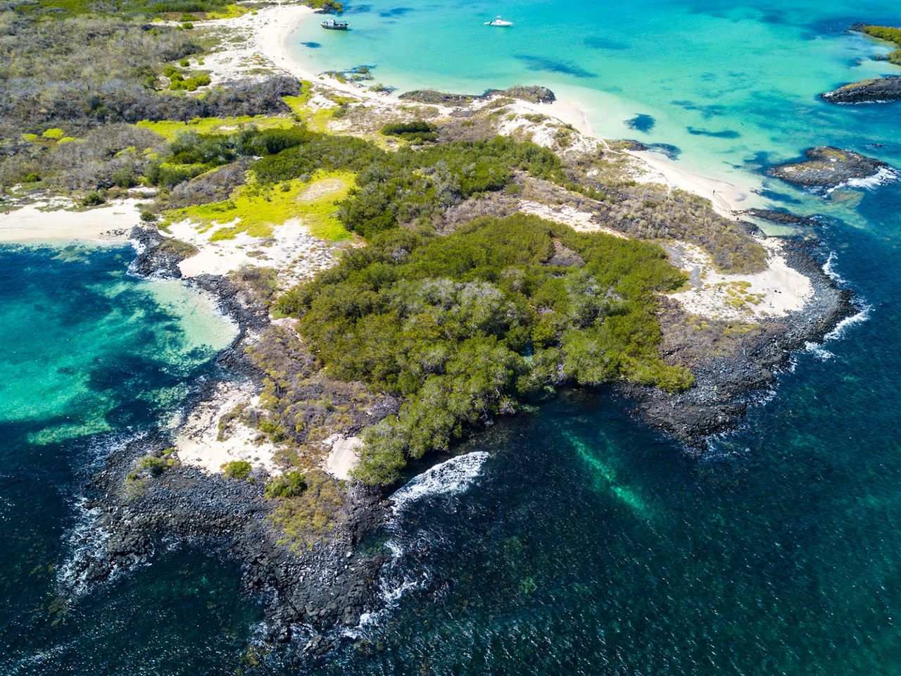 Luftaufnahme der Insel San Cristóbal