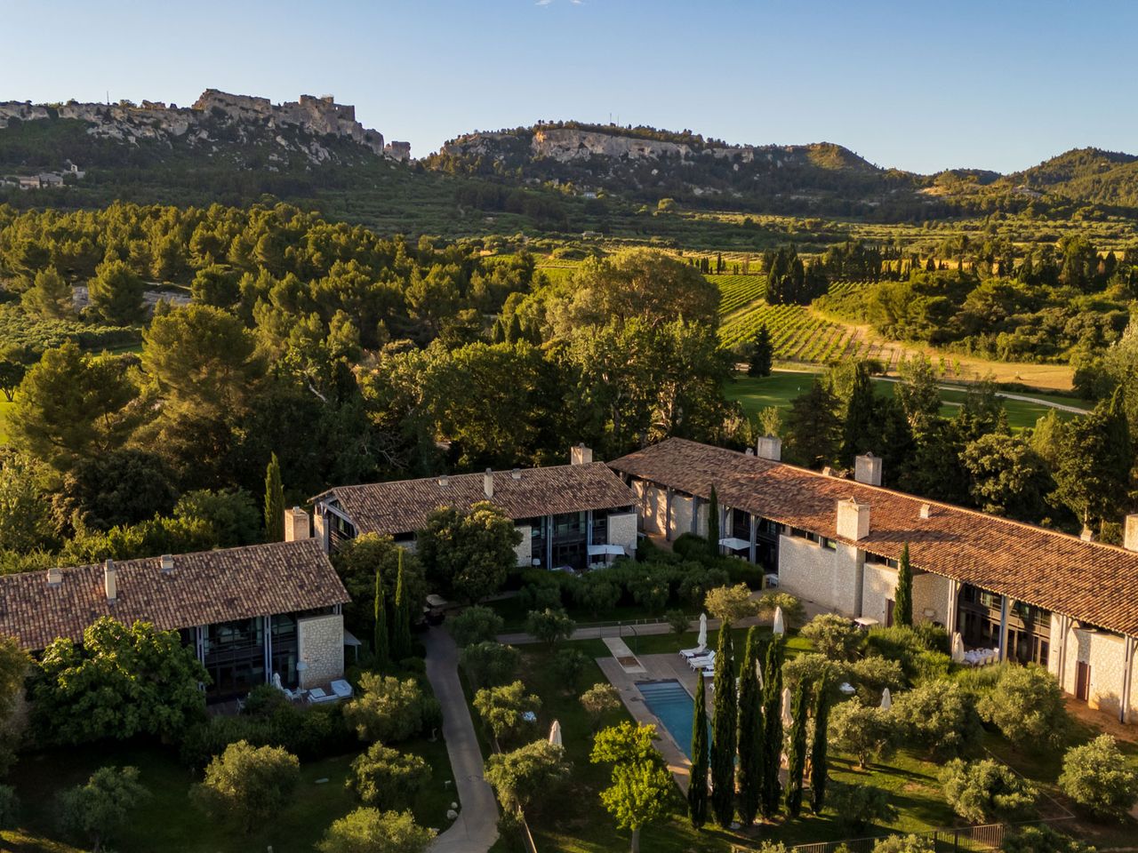 Domaine de Manville in der Provence, von oben
