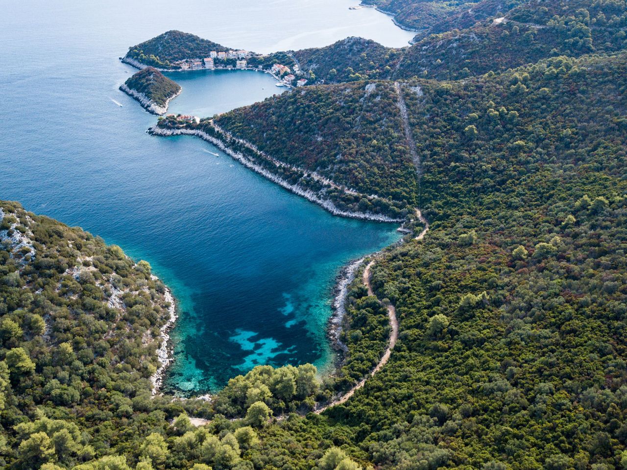 Blick auf Insel Lastovo, Kroatien