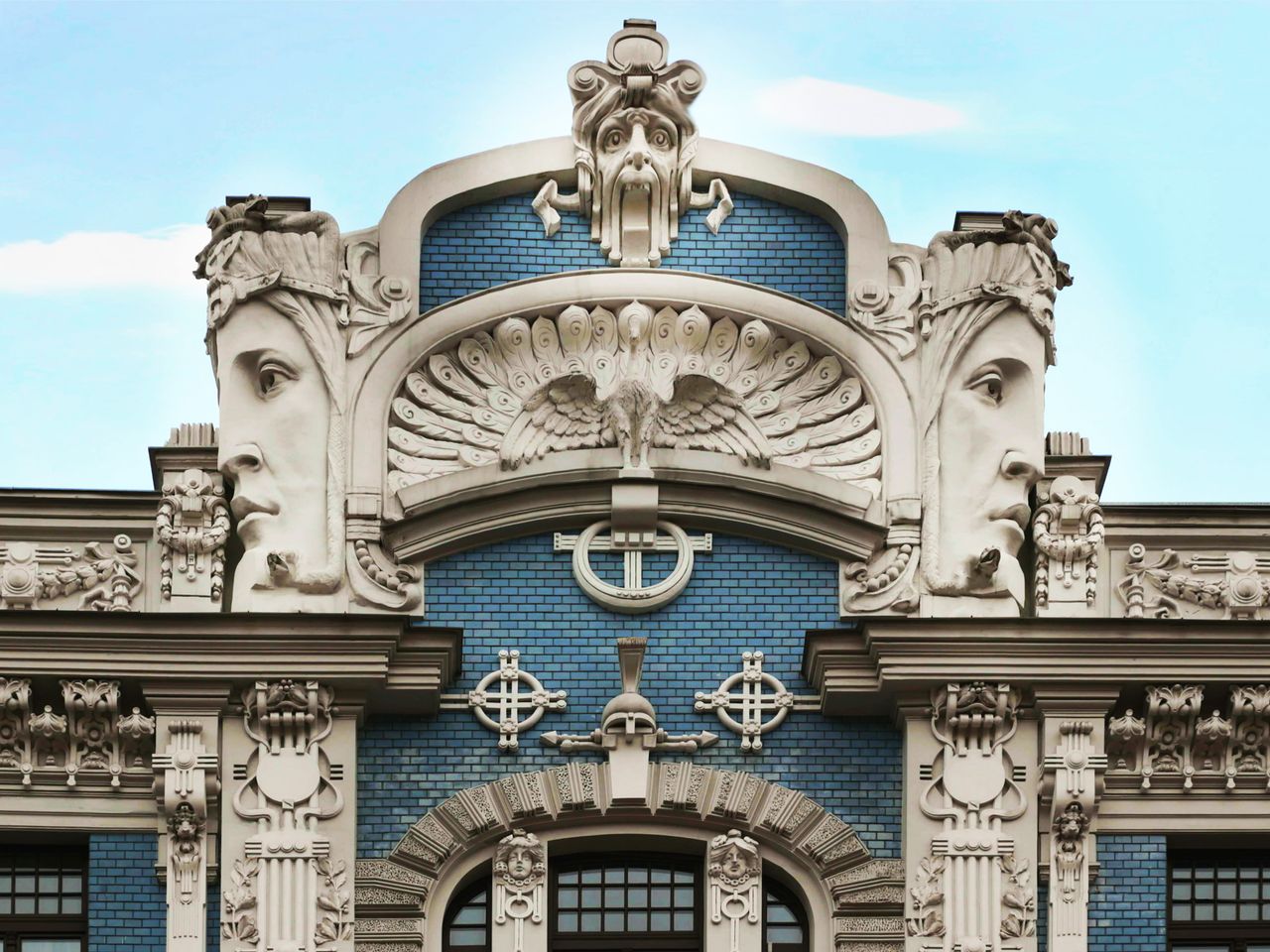 Jugendstilgeb&auml;ude in Riga, Lettland