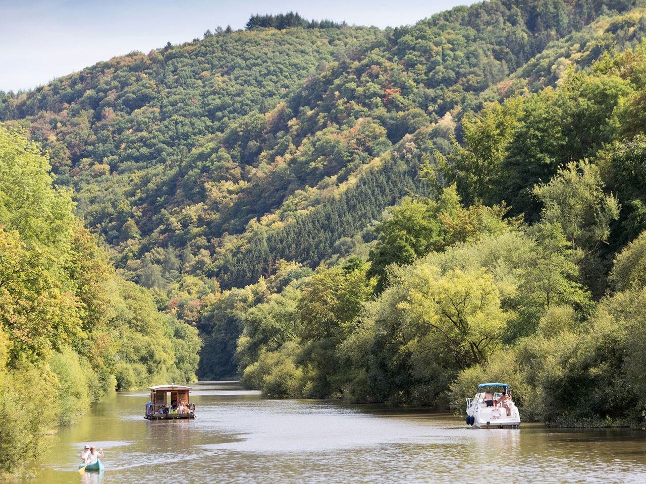 Boote auf der Lahn