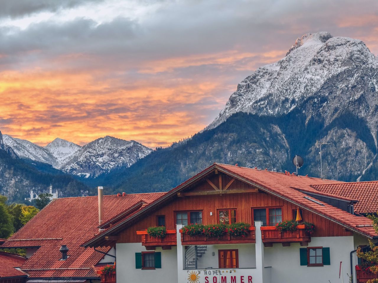Bergpanorama in Füssen im Allgäu